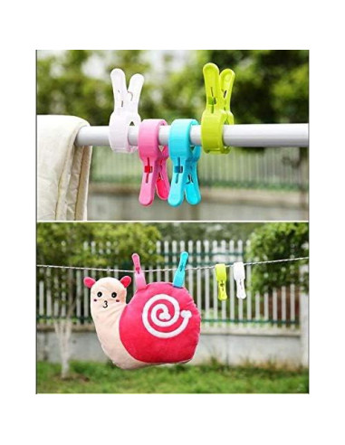 Clips de Toalla de Playa Jumbo IELEK - 8 Piezas Multiusos