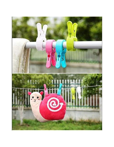 Clips de Toalla de Playa Jumbo IELEK - 8 Piezas Multiusos