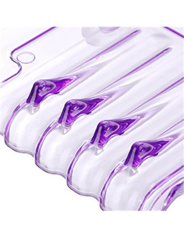 Plato de Jabón Rectangular WELANGBN Morado 13x9.5cm con Ventosas