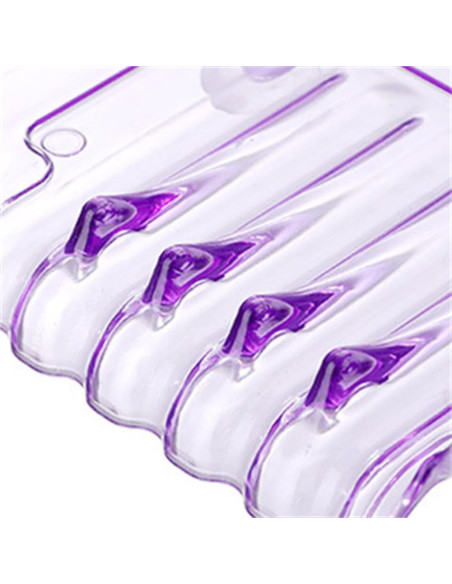 Plato de Jabón Rectangular WELANGBN Morado 13x9.5cm con Ventosas