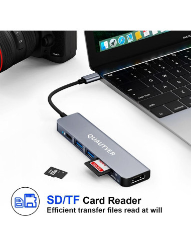 Adaptador Multiport USB C QUAUTYER para MacBook 4K HDMI