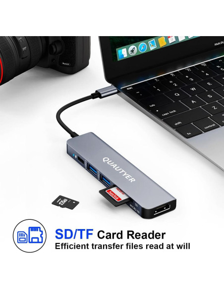 Adaptador Multiport USB C QUAUTYER para MacBook 4K HDMI