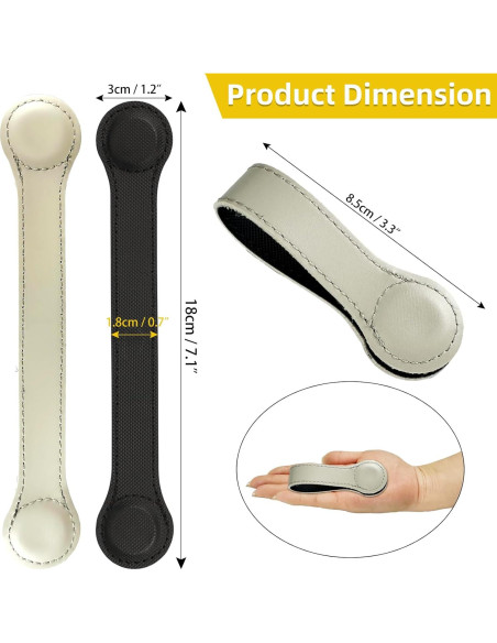3 Clips Magnéticos de Cuero UYEDUJZ para Toallas de Cocina