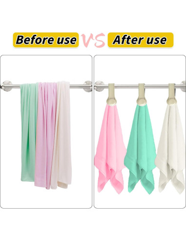 3 Clips Magnéticos de Cuero UYEDUJZ para Toallas de Cocina