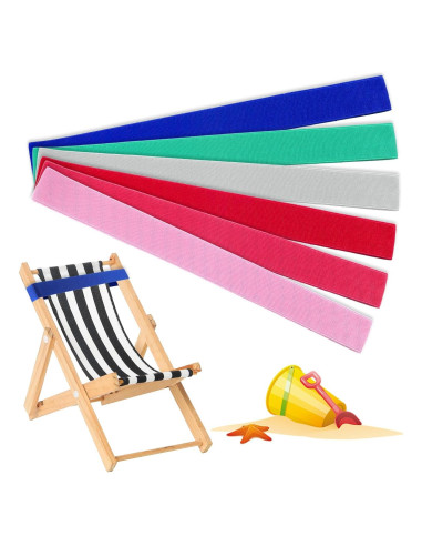 Paquete de 6 bandas elásticas para toallas de playa Lnngub 40x4 cm