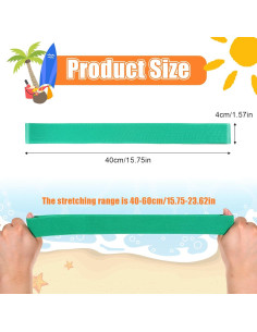 Paquete de 6 bandas elásticas para toallas de playa Lnngub 40x4 cm 2