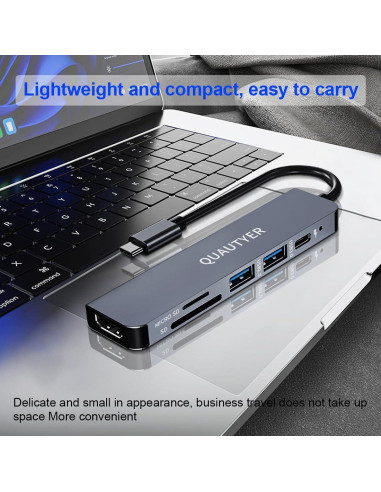 Adaptador Multiport USB C QUAUTYER para MacBook 4K HDMI