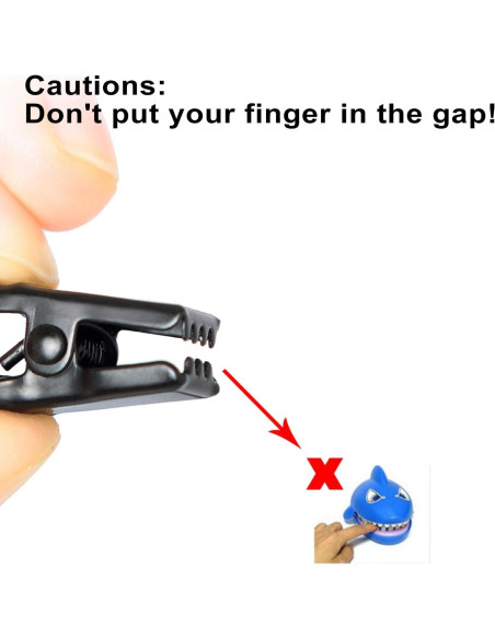 50 Clips de Cortina de Acero Inoxidable ShangTianFeng Negros