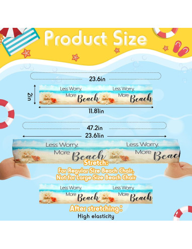 Boao 4 Bandas Elásticas para Toallas de Sillas de Playa