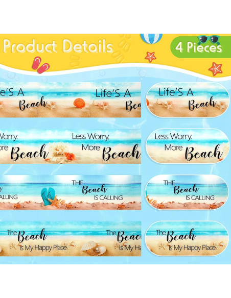 Boao 4 Bandas Elásticas para Toallas de Sillas de Playa