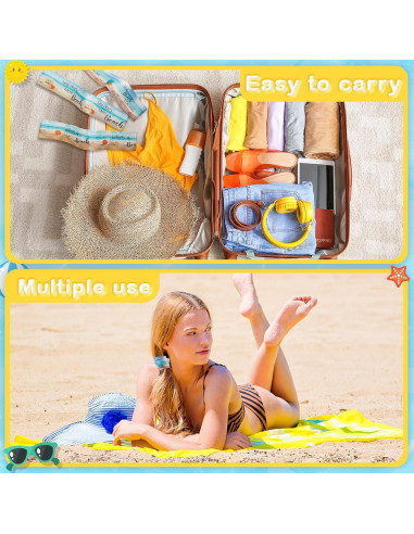 Boao 4 Bandas Elásticas para Toallas de Sillas de Playa