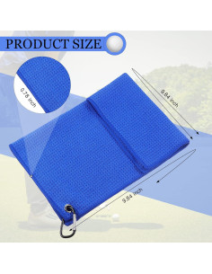 Paquete de 4 Toallas de Golf Remagr Microfibra 40x40 cm 2