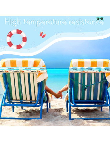 Boao 4 Bandas Elásticas para Toallas de Sillas de Playa