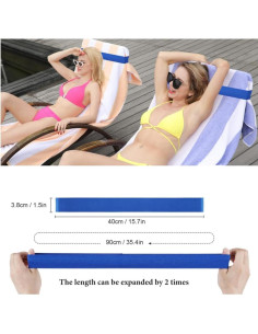 Bandas de Toalla de Playa Tlowesng - Paquete de 4, 88.9 cm 2