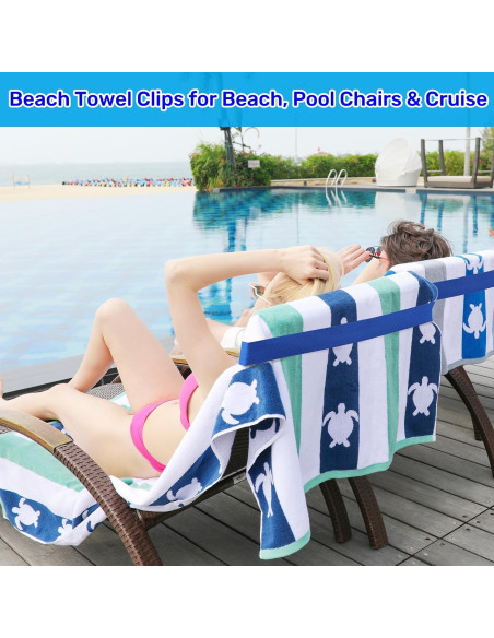 Bandas de Toalla de Playa Tlowesng - Paquete de 4, 88.9 cm