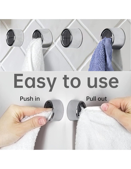 Ganchos Adhesivos para Toallas Philbinden 3 Piezas Cromo