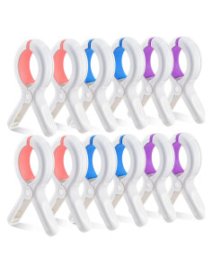 Paquete de 12 Clips para Toallas de Playa KEYBOO - Extra Grandes