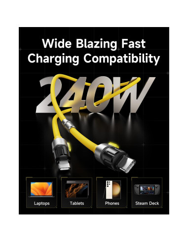 Cable USB C a USB C Sharge 240W 1.19m Carga Rápida