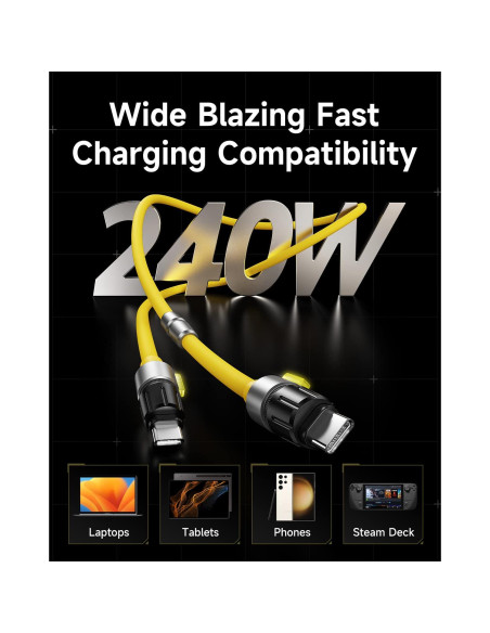 Cable USB C a USB C Sharge 240W 1.19m Carga Rápida