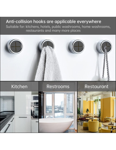 Ganchos Adhesivos para Toallas Philbinden 3 Piezas Cromo