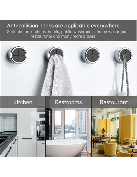 Ganchos Adhesivos para Toallas Philbinden 3 Piezas Cromo