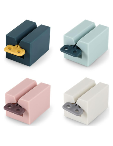 Dispensador de Pasta de Dientes Rowphya 4 Piezas Rosa y Azul