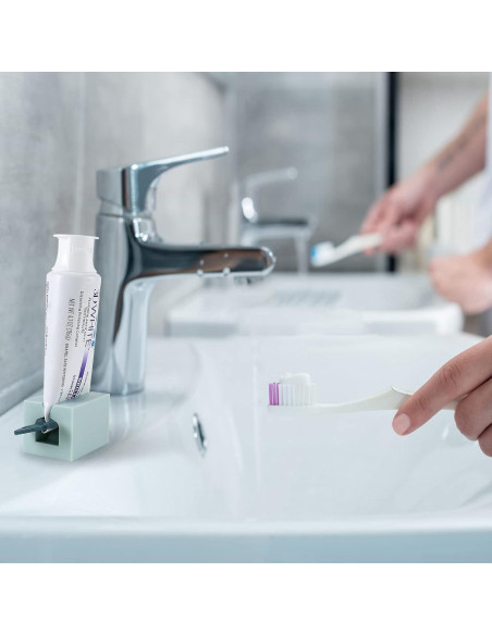 Dispensador de Pasta de Dientes Rowphya 4 Piezas Rosa y Azul