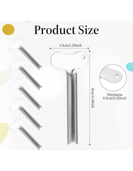 Exprimidor de Tubos de Pasta de Dientes Molain - 6 Piezas Metal
