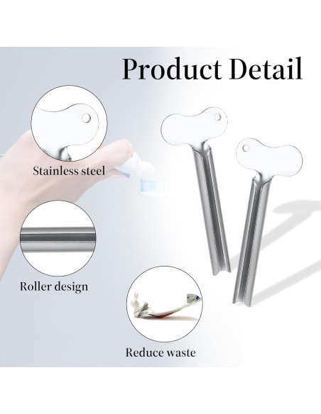 Exprimidor de Tubos de Pasta de Dientes Molain - 6 Piezas Metal