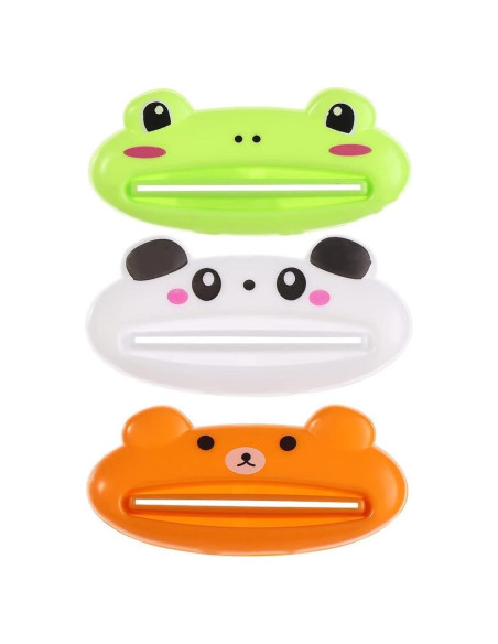 Juego de 3 exprimidores de pasta de dientes animalitos PurYupearl