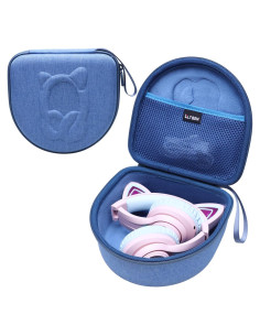 Funda Dura LTGEM para Auriculares iClever y Riwbox, Azul
