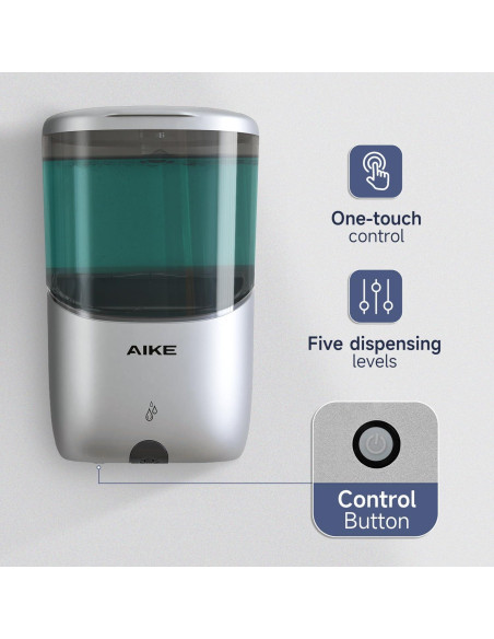 Dispensador Automático de Jabón AIKE AK1216 700ml Plata