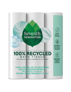 Papel Higiénico Sétima Generación 2 Capas 100% Reciclado 48 Rollos