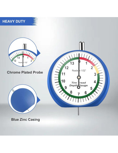 Calibrador de Profundidad de Banda de Rodadura Epkanty 0.79 cm