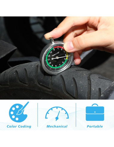 Medidor de Profundidad de Banda de Rodadura Tallew 10 Pcs