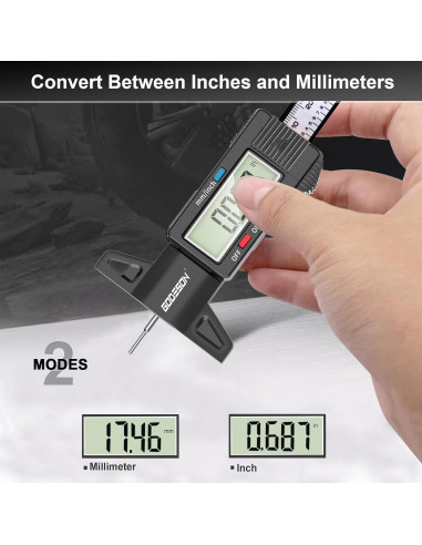 Medidor Digital de Profundidad de Banda de Rodadura GODESON