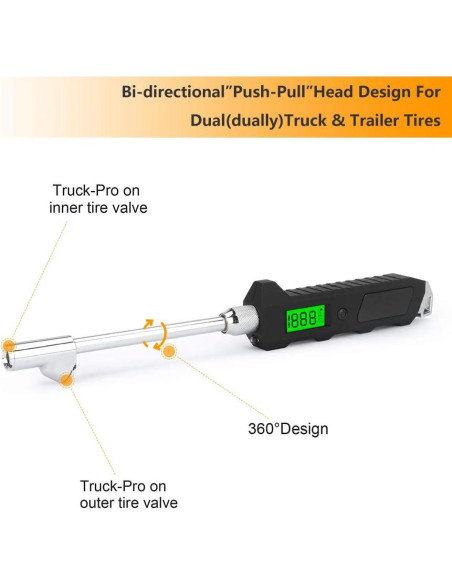 Medidor de Presión de Neumáticos Digital Number-one 230 PSI