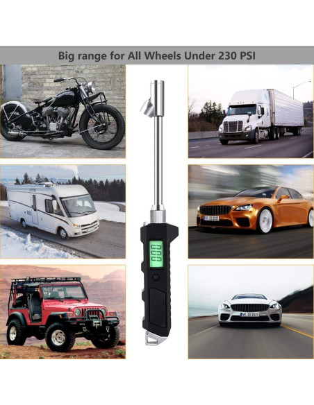 Medidor de Presión de Neumáticos Digital Number-one 230 PSI