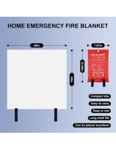Manta de Emergencia Contra Incendios Vnmkp 101.6cm x 101.6cm 2 Pzas 2