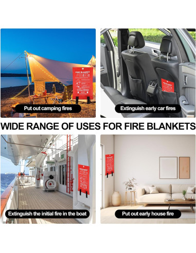 Manta de Emergencia Contra Incendios Vnmkp 101.6cm x 101.6cm 2 Pzas