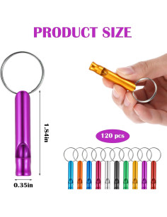 120 Silbatos de Emergencia Tolare de Aluminio para Camping 2