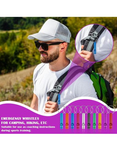 120 Silbatos de Emergencia Tolare de Aluminio para Camping