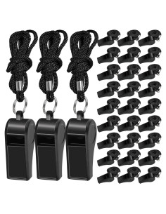 48 Silbatos de Entrenador Retainbre con Cordón Negro