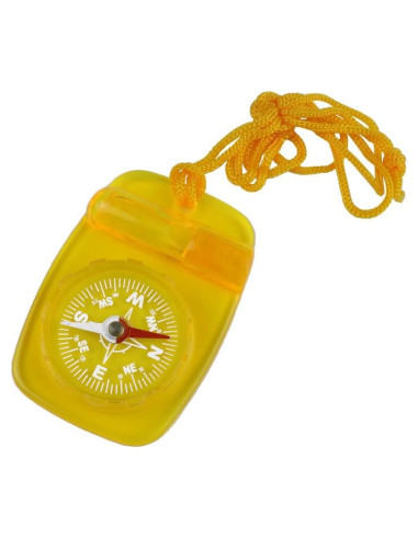 Brújula Skywalker con Lanyard y Silbato de Seguridad Amarillo