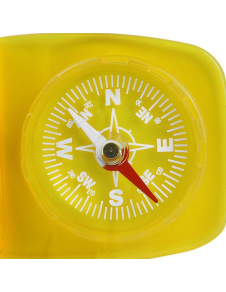 Brújula Skywalker con Lanyard y Silbato de Seguridad Amarillo