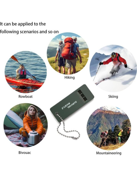 15 Silbatos de Supervivencia Ruidosos BOSOIRSOU para Emergencias