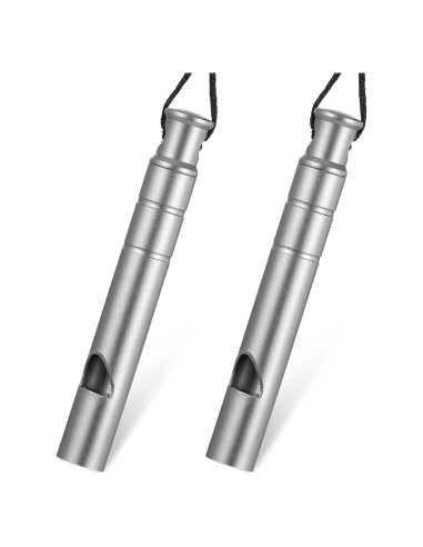 Silbato de Emergencia Titanio ElevateTech 120dB 2 Pcs Plata