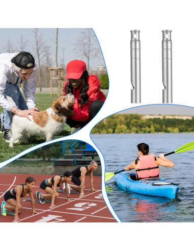 Silbato de Emergencia Titanio ElevateTech 120dB 2 Pcs Plata