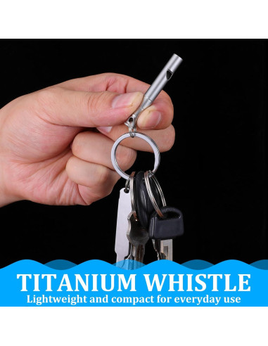 Silbato de Emergencia Titanio ElevateTech 120dB 2 Pcs Plata