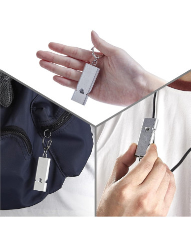 Silbatos de Emergencia AINOORA 3pcs con Cordón Naranja